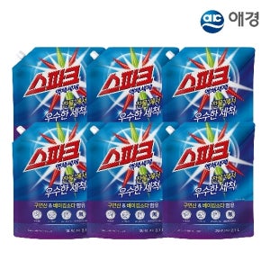 [애경] 스파크 세탁 액체세제 리필 2.1L X 6개