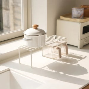 [요리할때 정리할때 공간활용도를 높여줘요] 큐브 틈새 사이드선반/컬러옵션(택1)