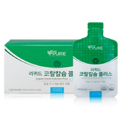 리브퓨어 <b>리퀴드 코랄칼슘 플러스</b> (요거트맛) 파우치  840ml  28개