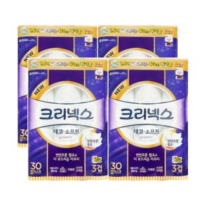 유한킴벌리 크리넥스 데코 앤 소프트 3겹 40m 30롤 4팩