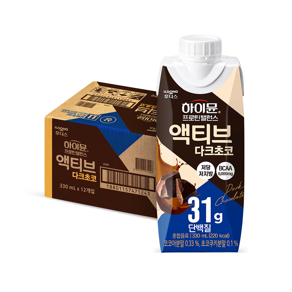 하이뮨 프로틴밸런스 액티브 다크초코 제품 이미지