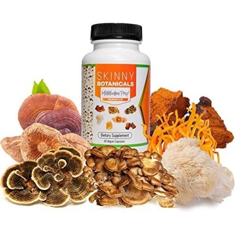 Mushroom Supplement 7 Mushroom Blend - Reishi <b>Turkey Tail</b> Shiitake Cordyceps Chaga Lion s Mane Ma