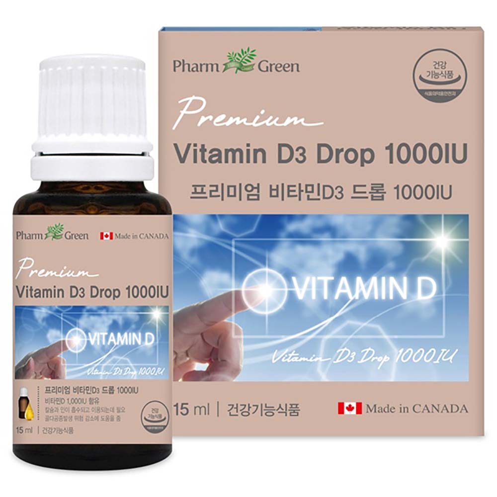 <b>팜그린</b> 프리미엄 <b>비타민D3</b> 드롭 1000IU 15ml  1개