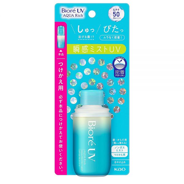 비오레 선 스프레이 UV 아쿠아리치 아쿠아 프로텍트 미스트 60ml x 2개 세트