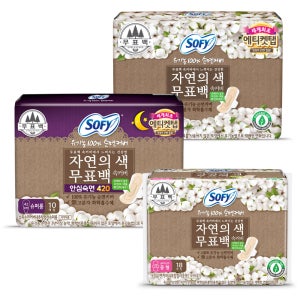 쏘피 바디피트 쏘피 유기농 무표백 생리대 중형/대형/슈퍼롱 택1 428519