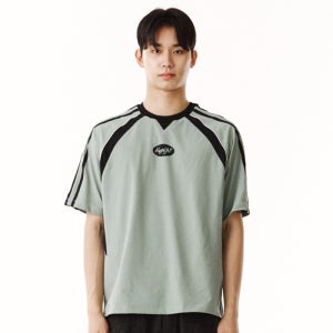 [하입옛] 리버 소로나 하프 티셔츠 카키
