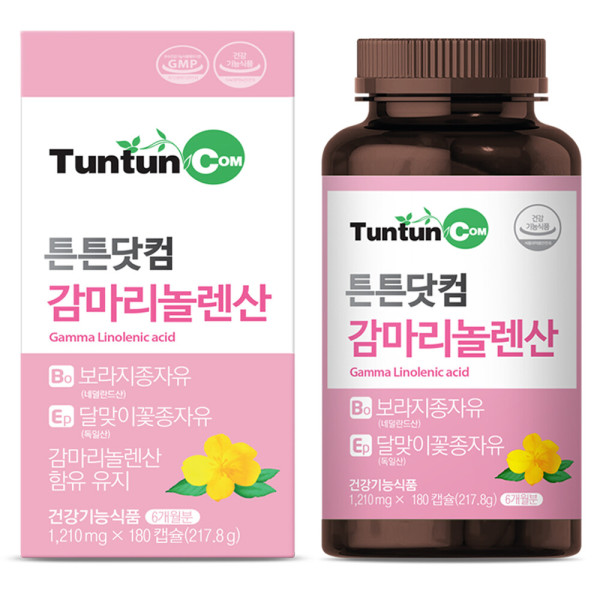 튼튼닷컴 <b>감마리놀렌산 (</b>6개월분) <b>GLA</b> 240 mg (달맞이꽃종자유 + 보라지유) 함유