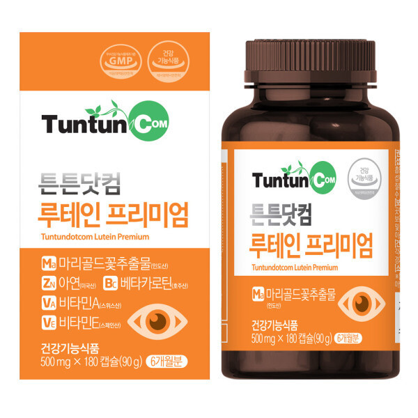 튼튼닷컴 루테인 프리미엄 (6개월분) 정품 / 눈 건강 / 건강기능식품 / 500 mg x 180 캡슐