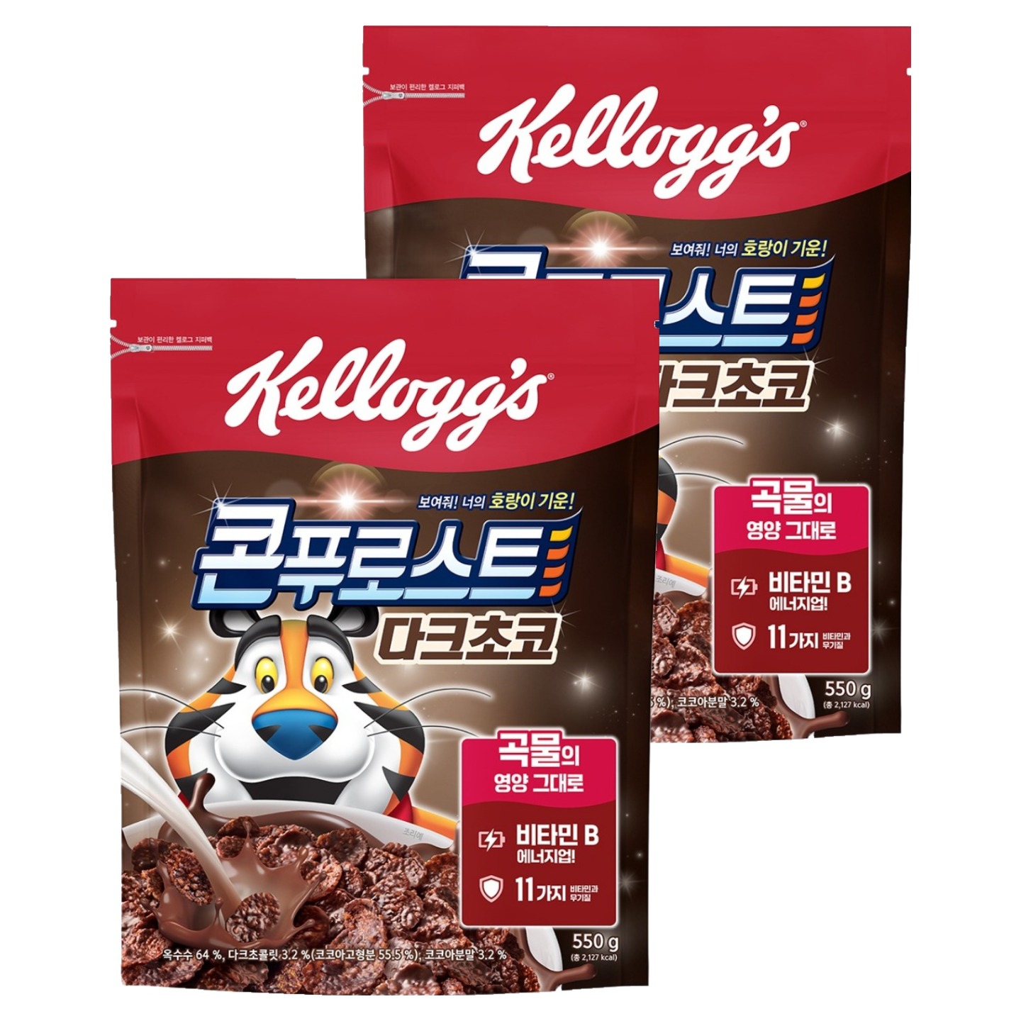 콘푸로스트 다크초코 시리얼, 550g, 2개 (7,760원) (무료)