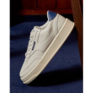 [질스튜어트스포츠]  JILL SPORTS 남여공용 네이비 컬러배색 가죽 스니커즈 JESO2F573N2