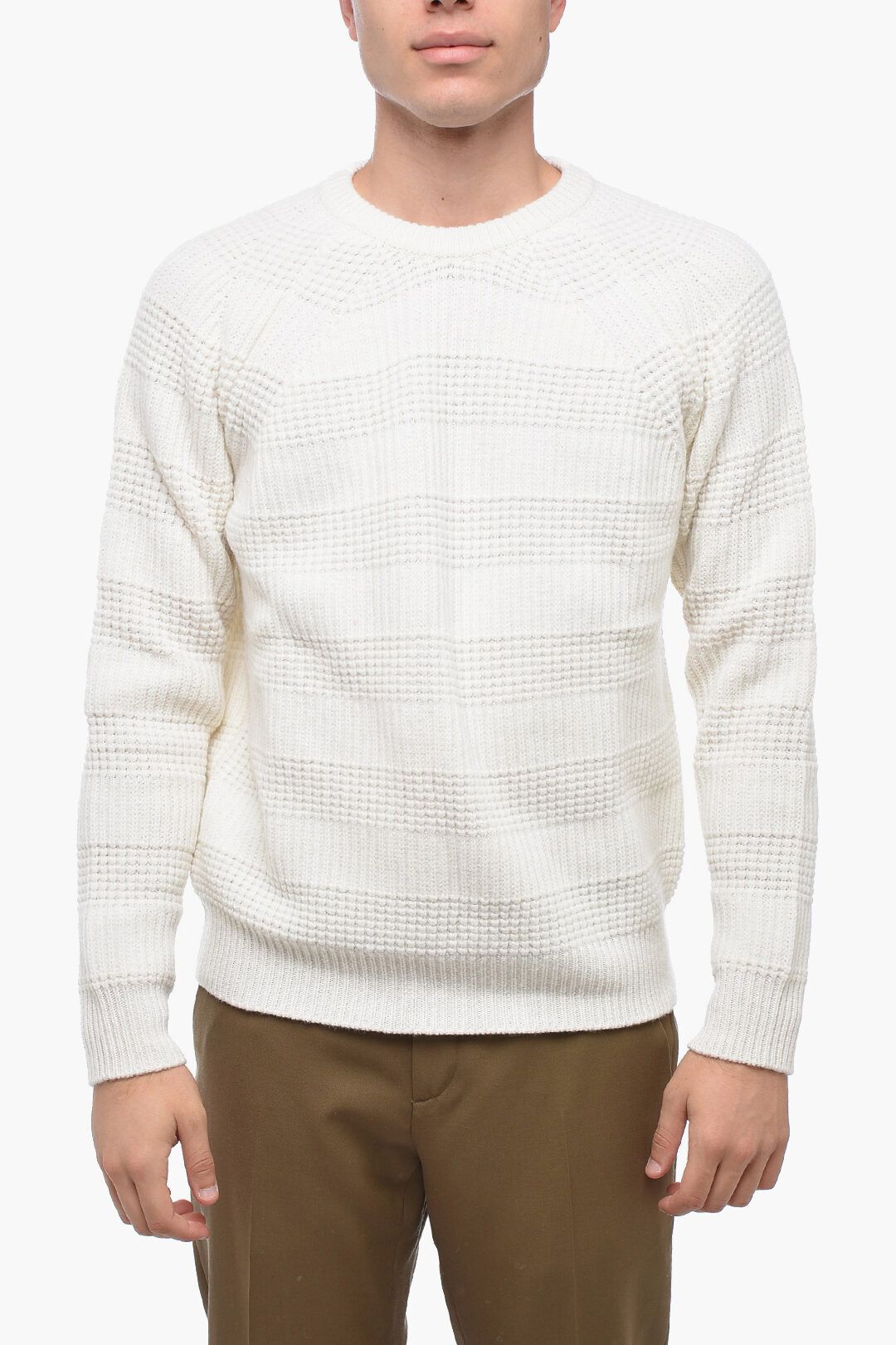 알테아 버진 울 라글란 크루넥 스웨터 화이트 Virgin Wool Crewneck Sweater RAGLAN 593837 92354359