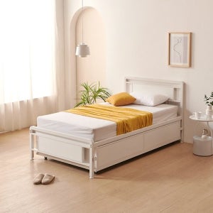 [히트가구](착불배송 상세확인)N1500 스틸 슬라이딩 수납 침대 SS 1160x940 1color_HSTHT098 [갤러리아]