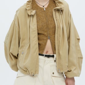 [이자벨마랑 에뚜왈] 카키 단색 긴팔자켓 ISJA4F461K1