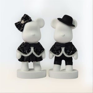 곰돌이커플세트 베어브릭 빅베어브릭 석고방향제 , 네추럴솝