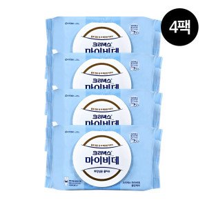 크리넥스 마이비데 클린케어 화장실용 물티슈 캡형 46매 x 4팩