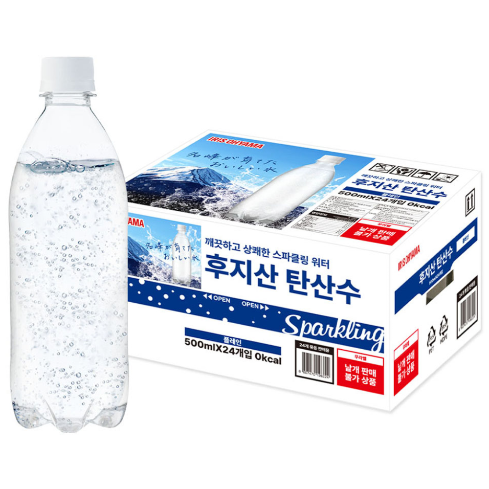 아이리스 후지산 탄산수 플레인 500ml 24병 (11,120원) (무배)