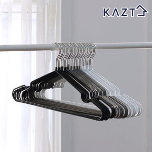 가쯔 PVC논슬립철제옷걸이10개