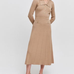 [마쥬] 골지 니트 카라 드레스 MJ22W5FRDK581