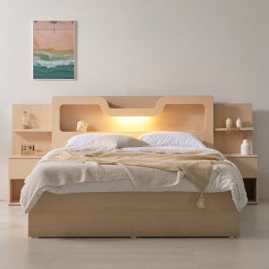 이홈데코 스텔라 LED 서랍 수납 슈퍼싱글 퀸 킹 높은 침대 SS Q K