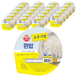 오뚜기 흰밥 200g 24개입 국내산 쌀 즉석밥  오뚜기밥 햇반 실온보관 캠핑용 자취용 285kcal