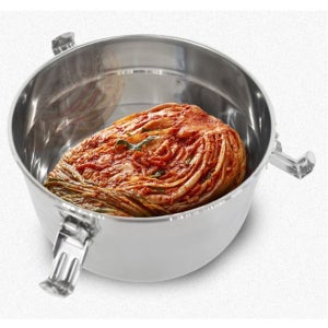 스텐반찬통 스텐 김치통 원형 밀폐용기 대형 냉장고 7L