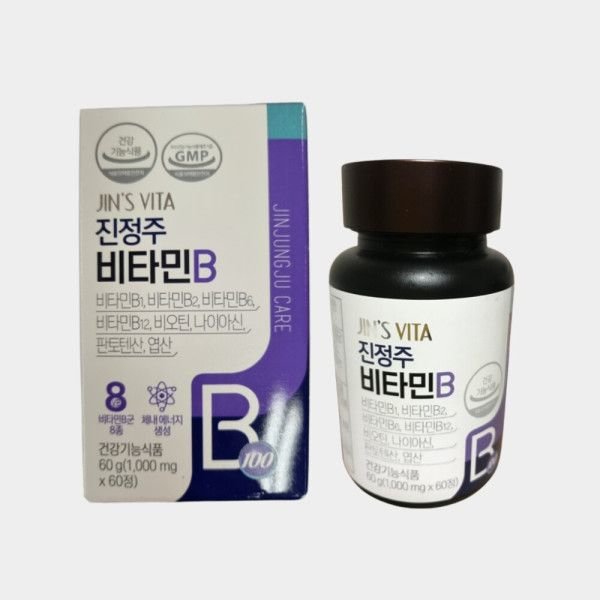 빠른배송 진정주 비타민B 60정 1박스 활력비타민 비오틴 나이아신 판토텐산 <b>엽산</b> 진정주몰 <b>진약사몰</b> 318667