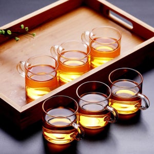 순수 내열유리 찻잔 6p세트(80ml)