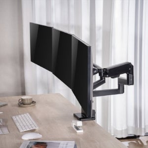 루나랩 모니터암 슬림 폴 거치대 트리플 블랙