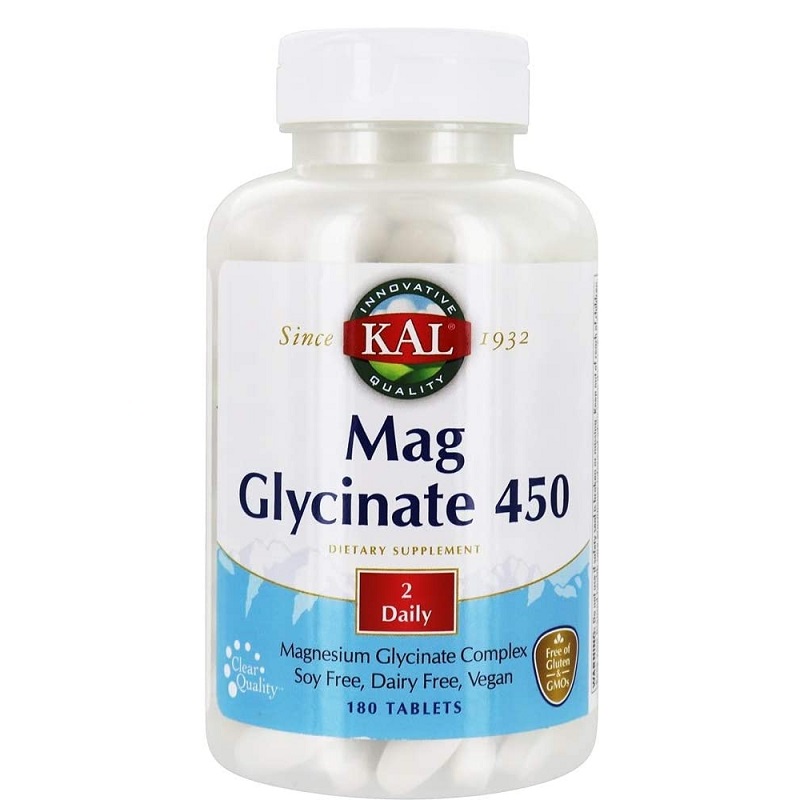 칼 Kal 마그네슘 <b>글리시네이트 450</b>mg 180타블렛  60 정  1개  180정