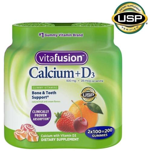 vitafusion 칼슘 <b>비타민D</b>3 100구미 2팩