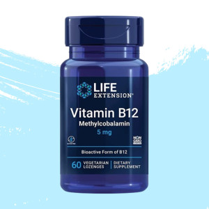 라이프익스텐션 <b>비타민 B12 메틸코발라민 5mg</b> 60캔디 비타민B12효능