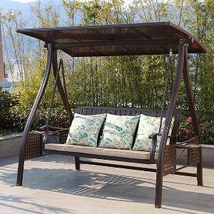 데일리로맨틱 흔들의자 야외그네의자 프리미엄 20종 태양광 강화 알루미늄