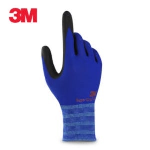 3M NBR 코팅장갑 슈퍼그립 100 (블루/S, 반코팅)
