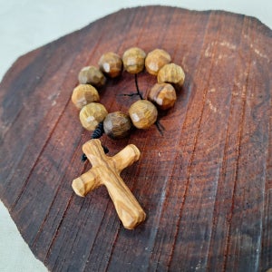 🍀손가락묵주/유창목 올리브나무십자가/천주교, JM리코더워크샵