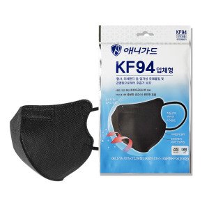 애니가드 애니가드 새부리형 KF94 마스크 검정 40매/방역 차단 코로나 미세먼지 대형 성인용 블랙