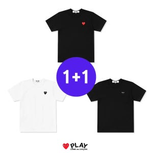 꼼데 가르송 반팔티 블랙/레드와펜 AX시리즈 티셔츠 남녀공용 -쇼핑백 동봉-