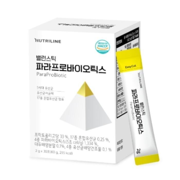 NUTRI LINE <b>뉴트리라인</b> 밸런스틱 파라<b>프로바이오틱스</b> 5세대 <b>유산균</b> 30포 1개월분