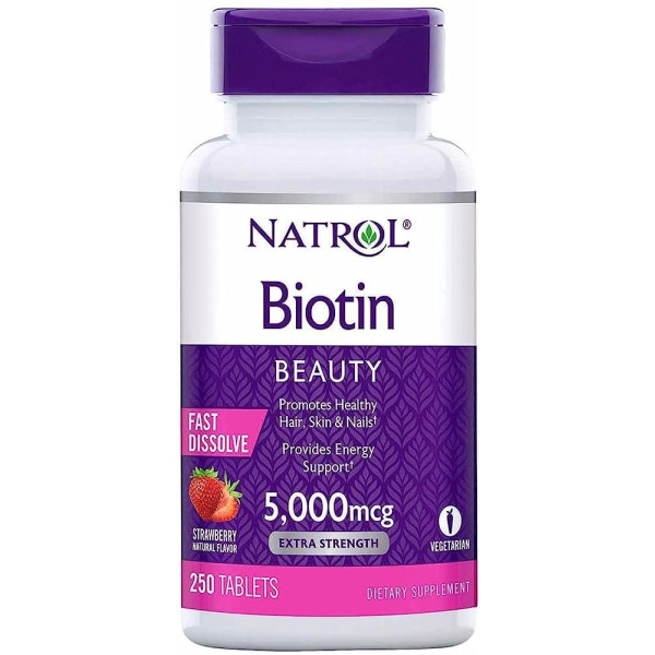 Natrol Biotin Beauty <b>5000mcg</b> 250 고속 용해 태블릿