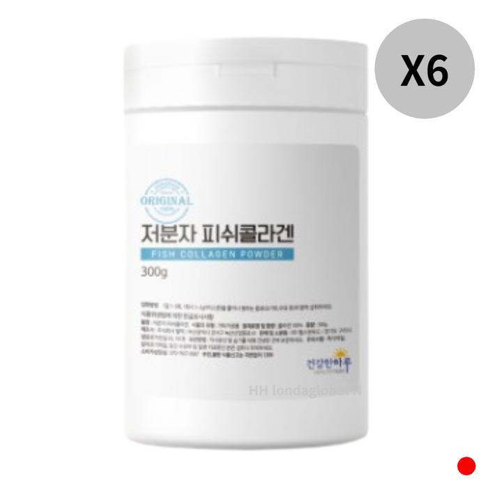 <b>더리얼</b> 저분자 <b>피쉬 콜라겐</b> 피부 건강 분말 300g X6