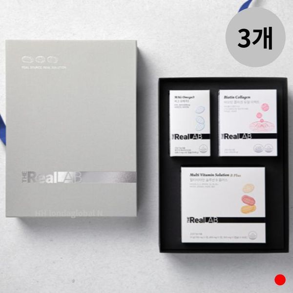 [기타] <b>더리얼</b> 멀티비타민 + 오메가3 + <b>콜라겐</b> 선물set 3개월