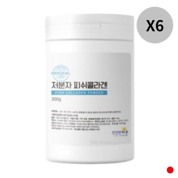 [기타] <b>더리얼</b> 저분자 <b>피쉬 콜라겐</b> 피부 건강 분말 300g X6