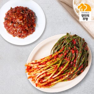 [2세트구매증정][쪽파무침2kg행사가][이광석장인]쪽파 무침1kg+1kg 깻잎무침 조선된장 무말랭이 오징어젓갈 고들빼기 궁채 간장고추 간장깻잎 고춧잎무침 체험특가