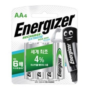 에너자이저 충전건전지 AA Ni-MH 2300mAh 4개입 일회용 건전지 조(1개입)