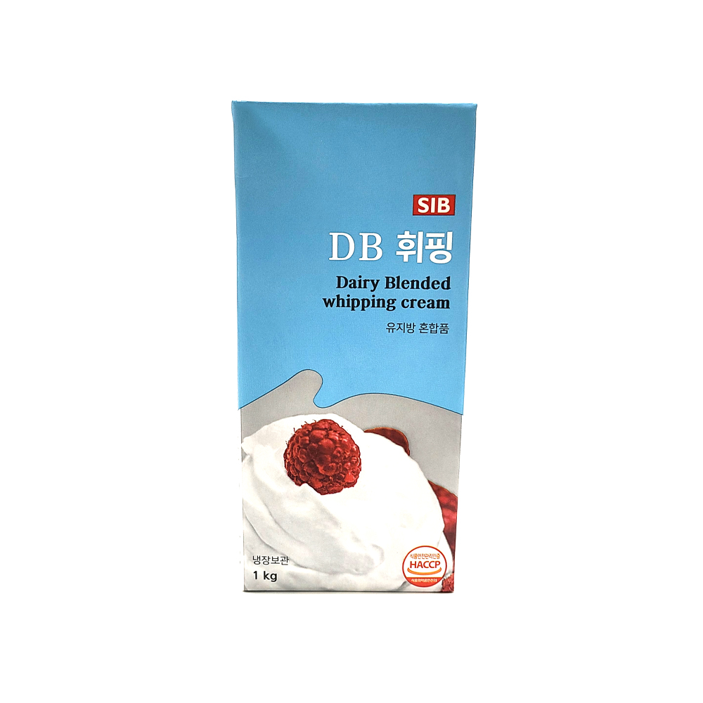 (무료배송) 선인 DB 휘핑크림 1L 식물성 동물성 혼합크림 1박스 (12개)