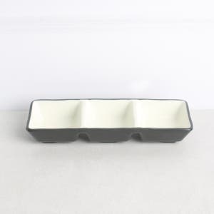 KDS 멜라민 체크투톤 B&W 3절찬기 DS-7032