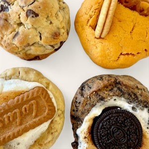 수제쿠키 4종 쫀득두툼 대왕 르뱅 오레오 황치즈 로투스, 커핑마스터 (커피&쿠키)