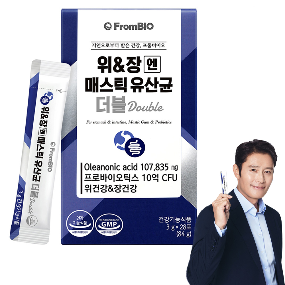 <b>프롬바이오</b> 위 &amp; 장엔 매스틱 유산균 더블 28p  1개  84g