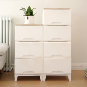 보노하우스 라노보 우드상판 플라스틱 옷 서랍장 수납장 2단 3단 4단 5단 6단 7단