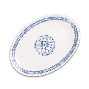 돌산멜라민(DS-6493) 청룡 골든타원접시 12인치