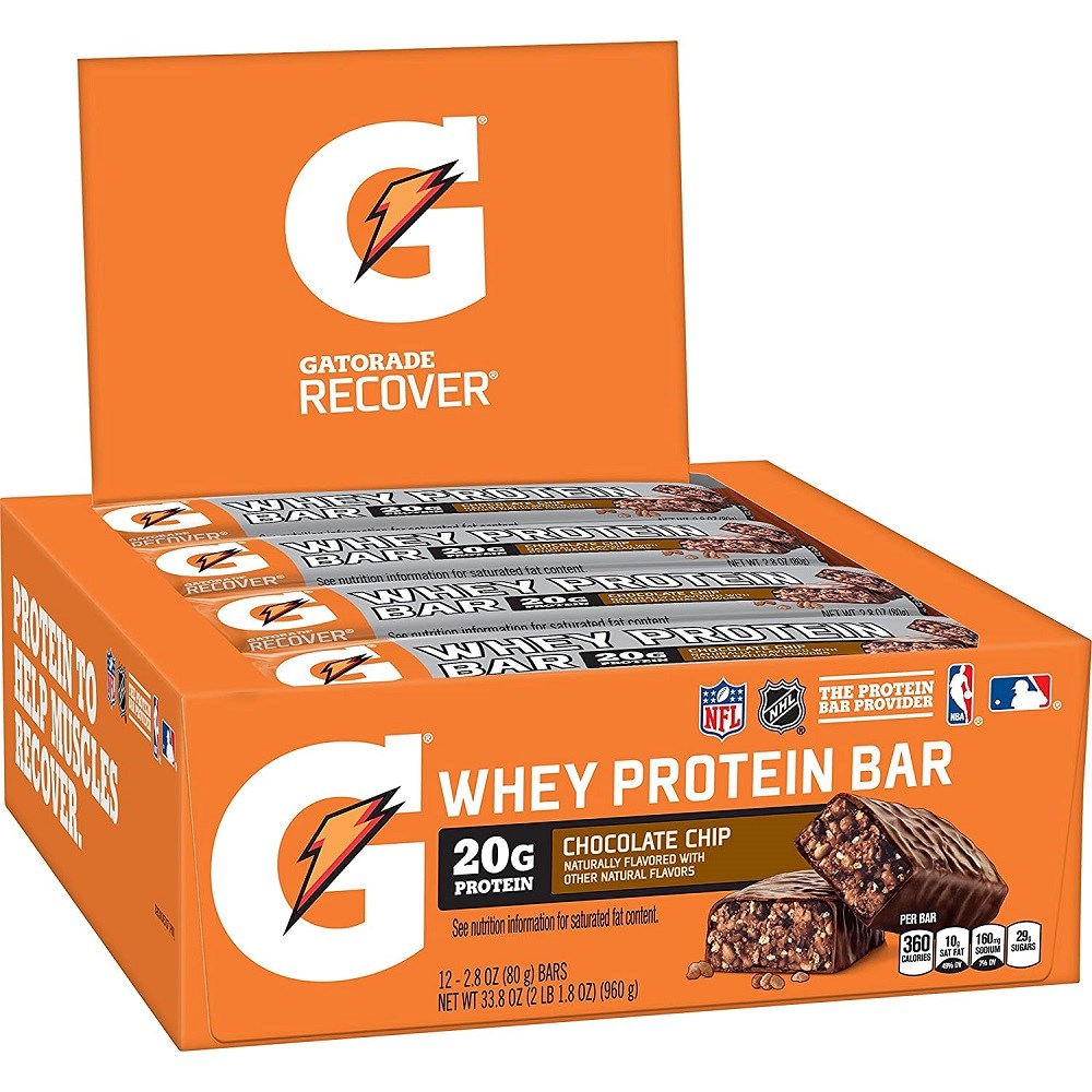 <b>게토레이</b> 프로틴바 초콜릿 맛 <b>Gatorade</b> Whey Protein Bars 12개입  960g  1개